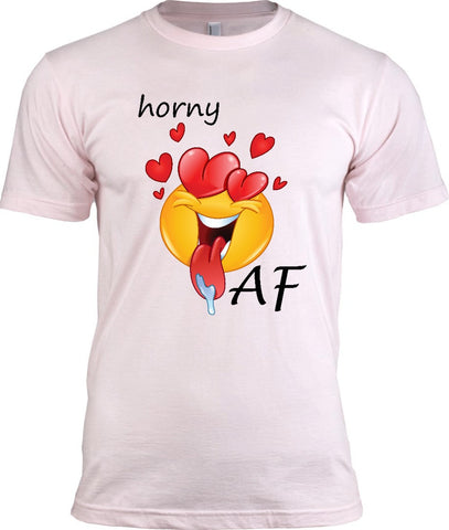 Horny AF Emoji T-Shirt, Tee Shirts with Emoticons - 2cooldesigns