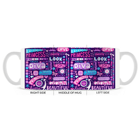 Valentine, Princess, Diva, Love Coffee Mug 11oz or 15oz - 2cooldesigns