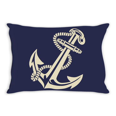 Nautical Anchor Throw Pillow Navy - 2cooldesigns