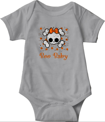Boo Baby Onsies, Skull and Bones Pullover for Babies and Toddlers - 2cooldesigns