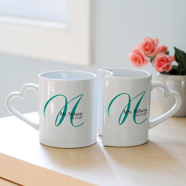 Personalized Initial Mugs (Set of 2) - 2cooldesigns