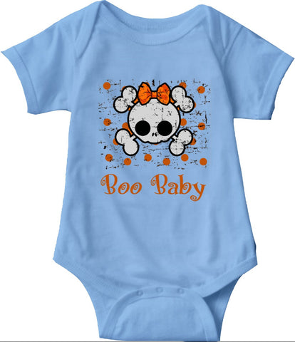 Boo Baby Onsies, Skull and Bones Pullover for Babies and Toddlers - 2cooldesigns