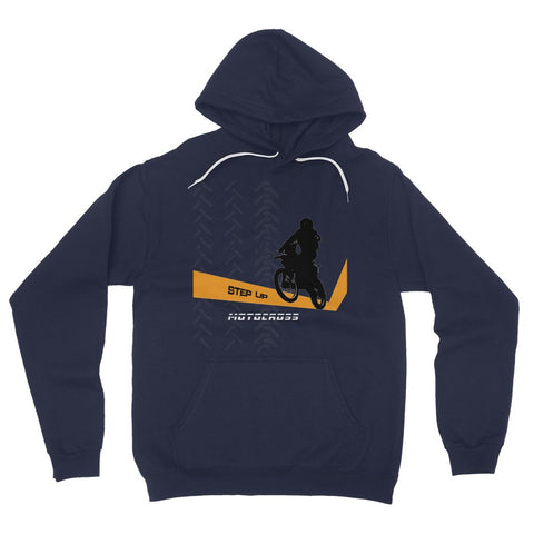 Motocross Orange and Black California Fleece Pullover Hoodie - 2cooldesigns