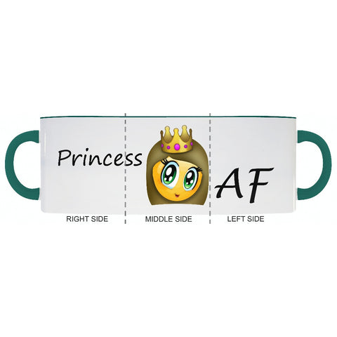 PRINCESS πΈπ» AF Accent Coffee Mug - 2cooldesigns