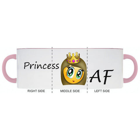 PRINCESS πΈπ» AF Accent Coffee Mug - 2cooldesigns