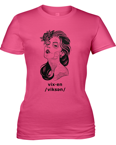 Vixen Women's Tshirt, American Apparel Girly Tee 2012 - 2cooldesigns