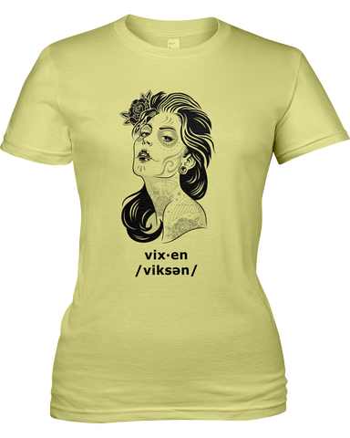 Vixen Women's Tshirt, American Apparel Girly Tee 2012 - 2cooldesigns