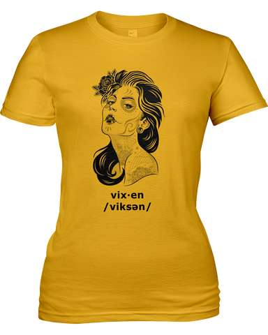 Vixen Women's Tshirt, American Apparel Girly Tee 2012 - 2cooldesigns