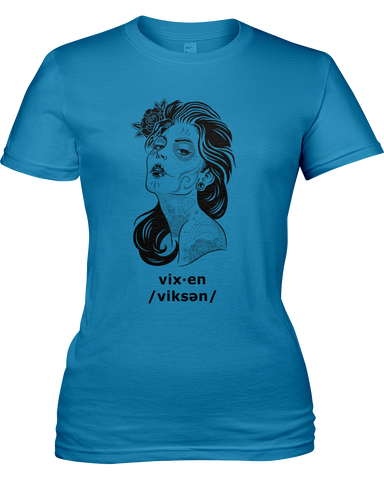 Vixen Women's Tshirt, American Apparel Girly Tee 2012 - 2cooldesigns