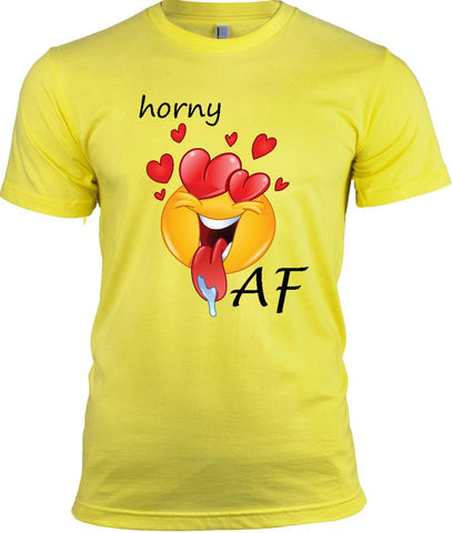 Horny AF Emoji T-Shirt, Tee Shirts with Emoticons - 2cooldesigns