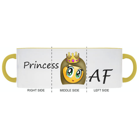 PRINCESS πΈπ» AF Accent Coffee Mug - 2cooldesigns