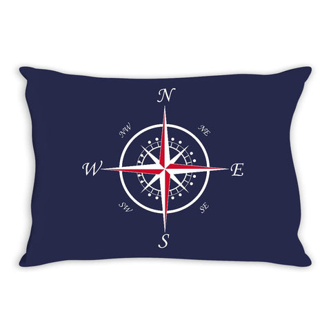 Nautical Compass Throw Pillow Navy - 2cooldesigns