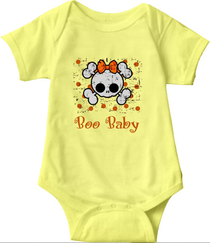 Boo Baby Onsies, Skull and Bones Pullover for Babies and Toddlers - 2cooldesigns
