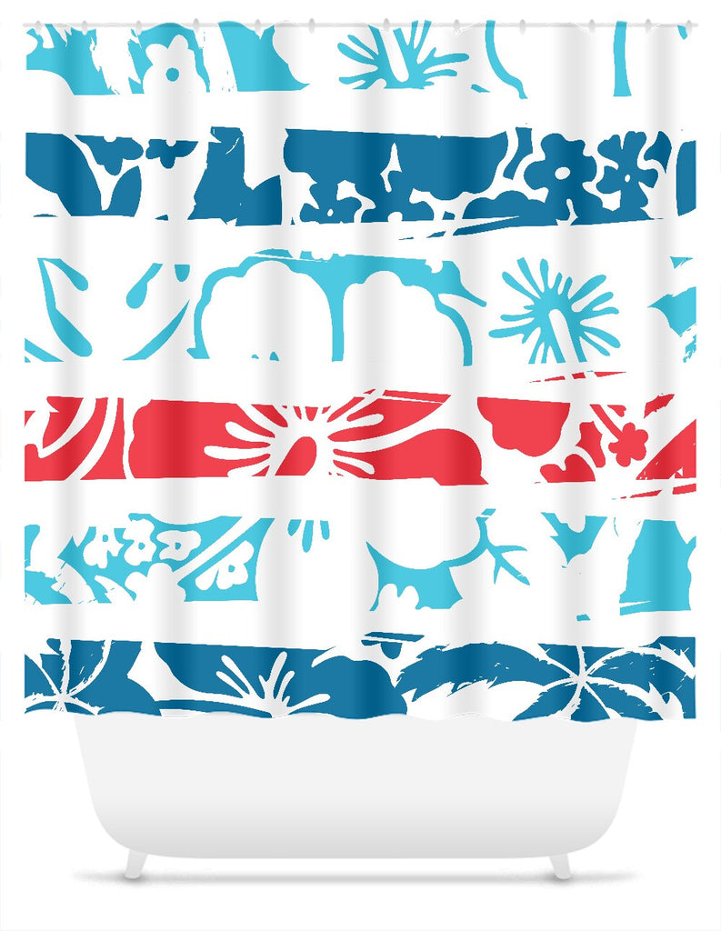 Tropical Frames Pattern - Shower Curtain - 2cooldesigns