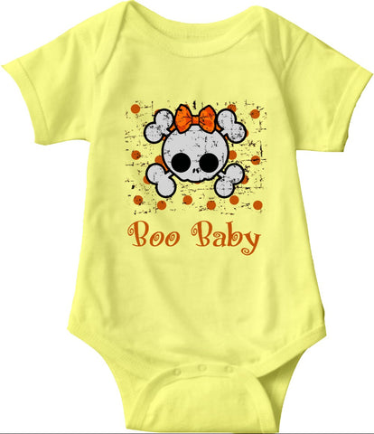 Boo Baby Onsies, Skull and Bones Pullover for Babies and Toddlers - 2cooldesigns