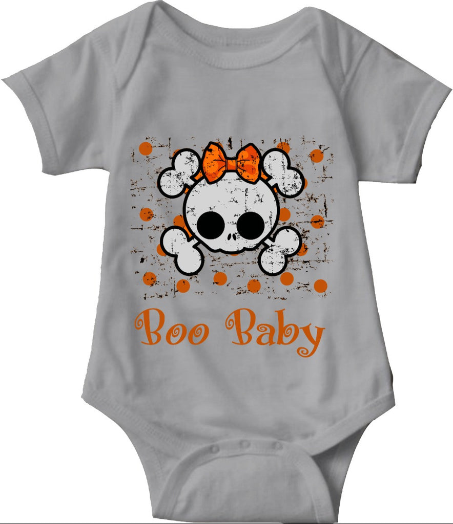 Boo Baby Onsies, Skull and Bones Pullover for Babies and Toddlers - 2cooldesigns