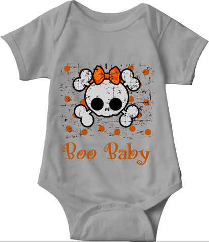 Boo Baby Onsies, Skull and Bones Pullover for Babies and Toddlers - 2cooldesigns