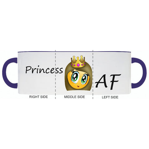 PRINCESS πΈπ» AF Accent Coffee Mug - 2cooldesigns