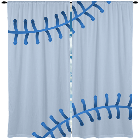 Baseball Theme Window Curtain or Valance, Personalized - 2cooldesigns