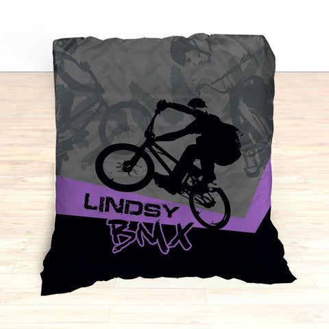 Kids BMX Bike Bedding, Bicycle Racing Bedroom Decor - 2cooldesigns