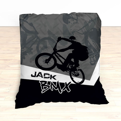 Kids BMX Bike Bedding, Bicycle Racing Bedroom Decor - 2cooldesigns