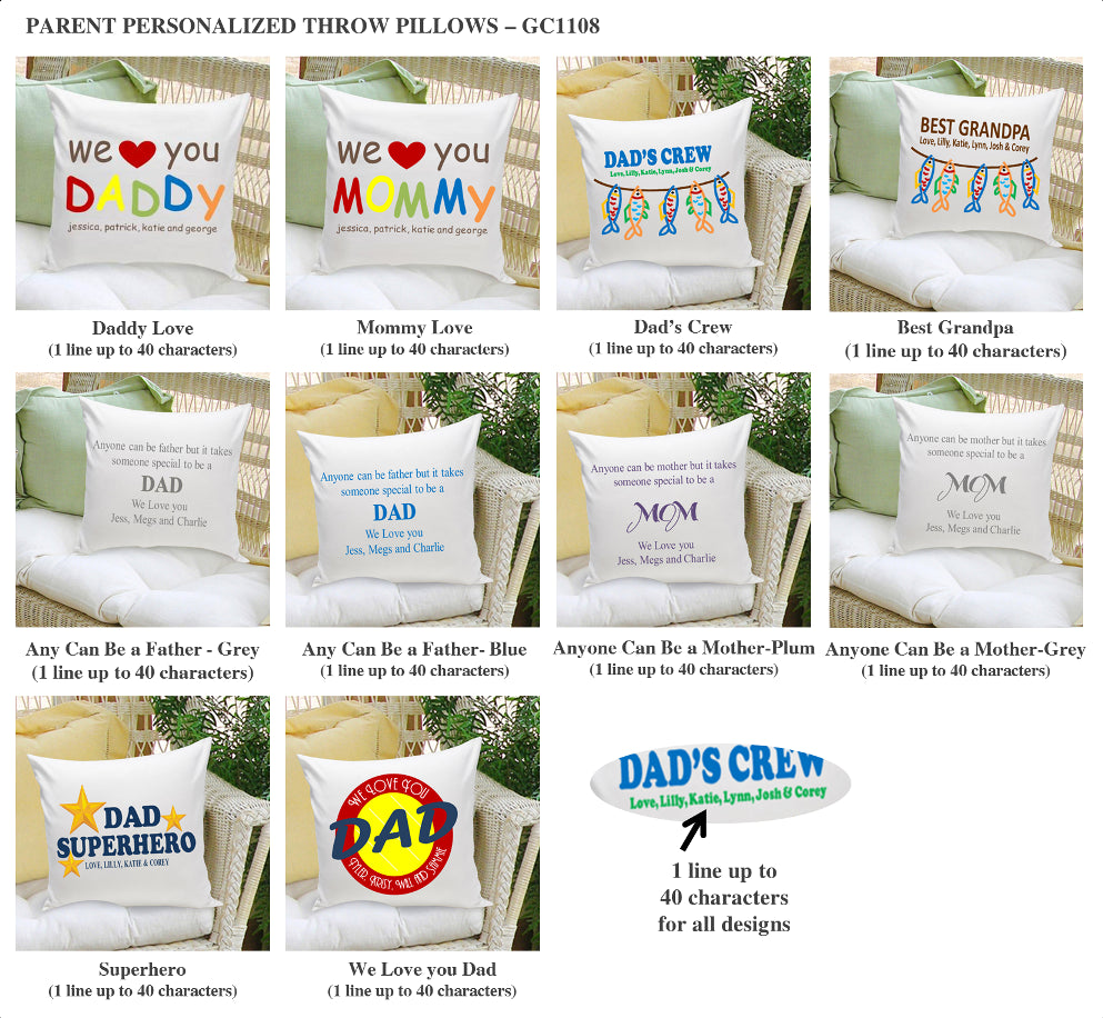 16x16 Throw Pillow Family - Anyone Can be a Mother Grey - 2cooldesigns