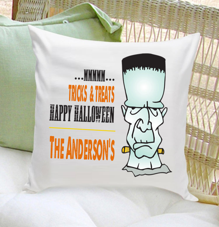 Personalized Halloween Throw Pillows - Frank - 2cooldesigns