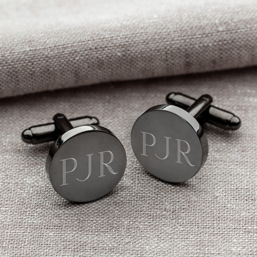 Gunmetal Round Cufflinks - 2cooldesigns
