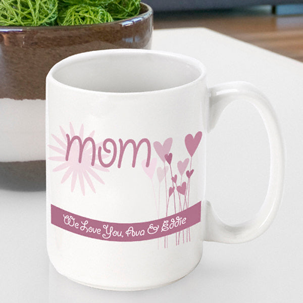 Mother's Day Coffee Mug - Hearts - 2cooldesigns