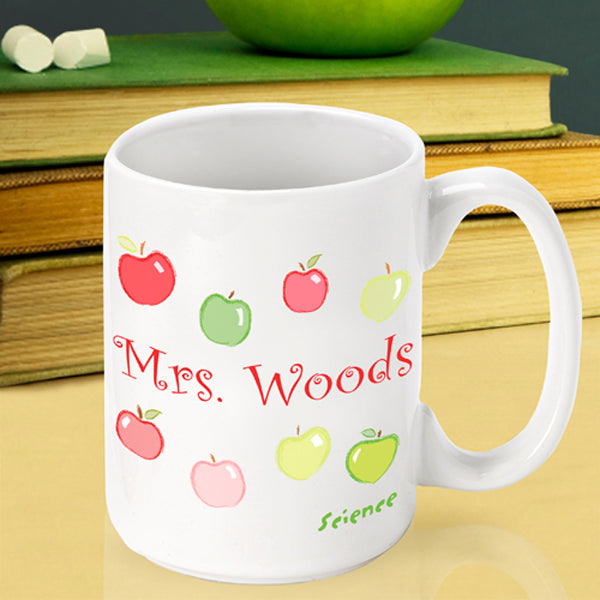Teacher Coffee Mug - Happy Apples - 2cooldesigns