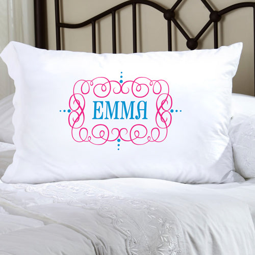 Felicity Glamour Girl Pillow Case - Turquoise/Pink - 2cooldesigns