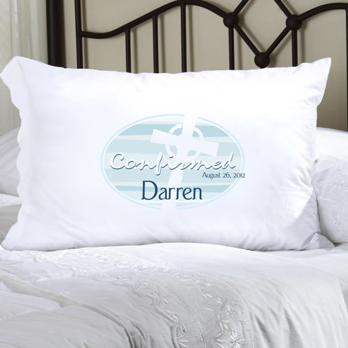 Confirmation Pillow Case - Light of God Blue - 2cooldesigns