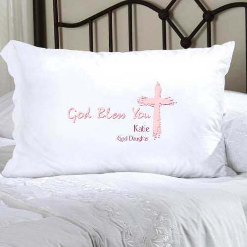 Childrens Personalized Pillow Case - Pink Message - 2cooldesigns