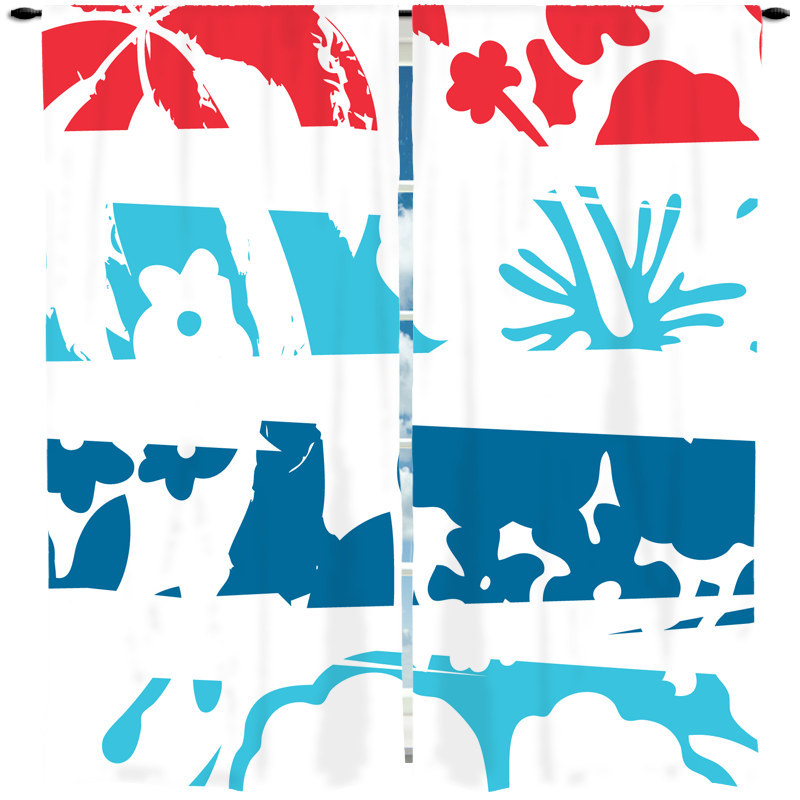 Tropical Breeze Window Curtain or Valance - 2cooldesigns