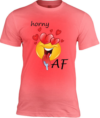 Horny AF Emoji T-Shirt, Tee Shirts with Emoticons - 2cooldesigns