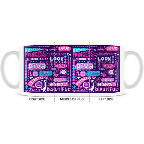 Valentine, Princess, Diva, Love Coffee Mug 11oz or 15oz - 2cooldesigns