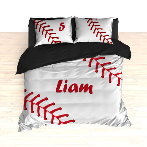 Personalized Baseball Stitches Bedding, Comforter or Duvet - 2cooldesigns