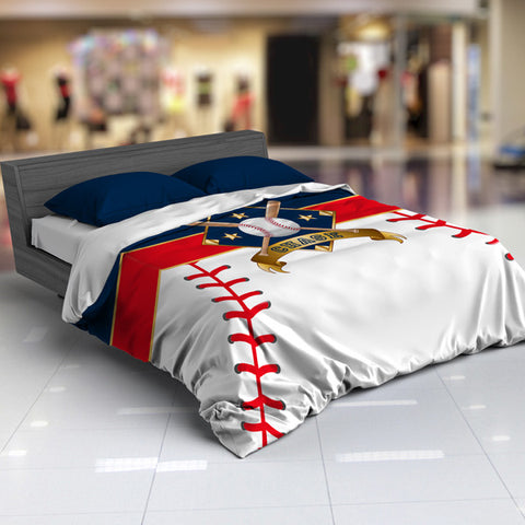 I Love Baseball, Baseball Bedding, Duvet or Comforter Sets for Baseball Theme Bedroom - 2cooldesigns