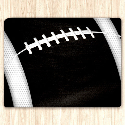 Custom Football Area Rug, Personalized, Team Colors, black and white - 2cooldesigns