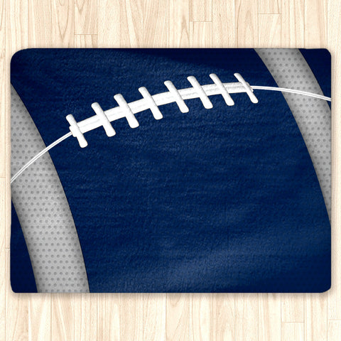 Custom Football Area Rug, Personalized, Team Colors, black and white - 2cooldesigns