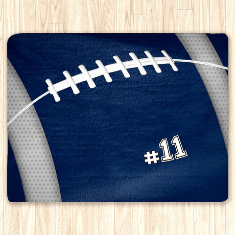 Custom Football Area Rug, Personalized, Team Colors, black and white - 2cooldesigns