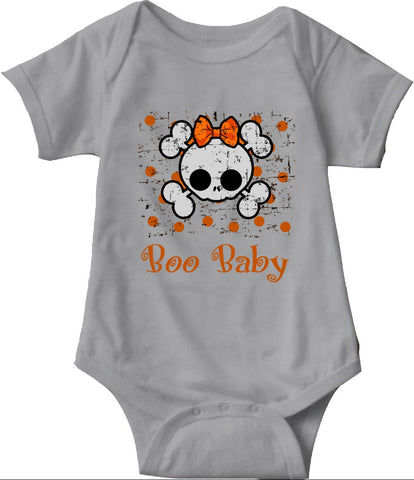 Boo Baby Onsies, Skull and Bones Pullover for Babies and Toddlers - 2cooldesigns