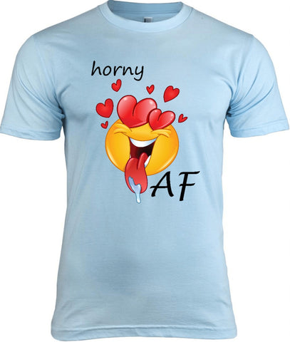 Horny AF Emoji T-Shirt, Tee Shirts with Emoticons - 2cooldesigns