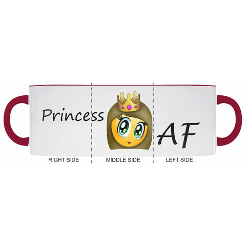 PRINCESS πΈπ» AF Accent Coffee Mug - 2cooldesigns