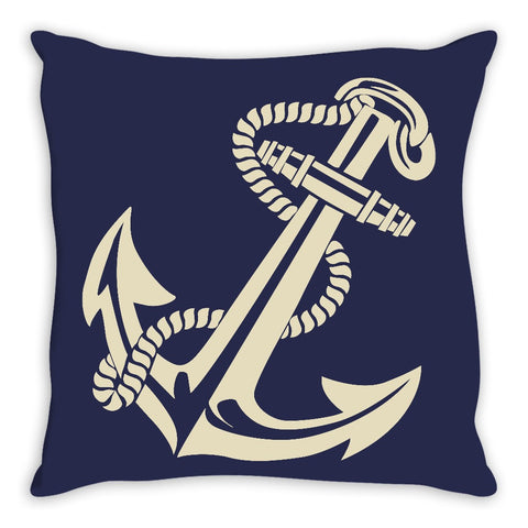 Nautical Anchor Throw Pillow Navy - 2cooldesigns