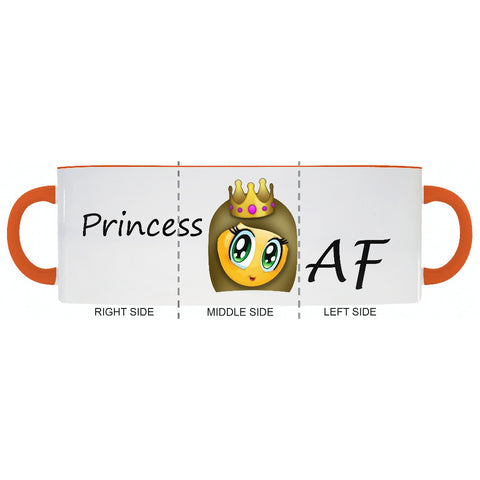 PRINCESS πΈπ» AF Accent Coffee Mug - 2cooldesigns