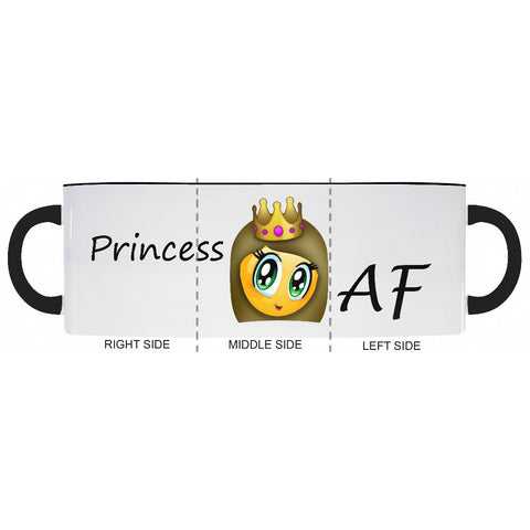 PRINCESS πΈπ» AF Accent Coffee Mug - 2cooldesigns