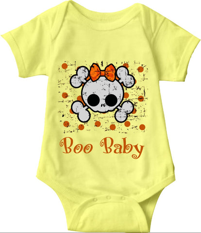 Boo Baby Onsies, Skull and Bones Pullover for Babies and Toddlers - 2cooldesigns