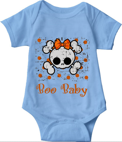 Boo Baby Onsies, Skull and Bones Pullover for Babies and Toddlers - 2cooldesigns