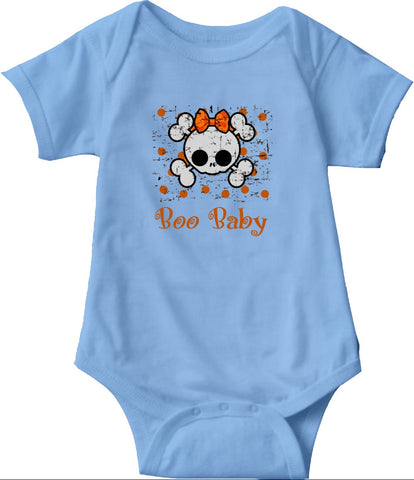 Boo Baby Onsies, Skull and Bones Pullover for Babies and Toddlers - 2cooldesigns